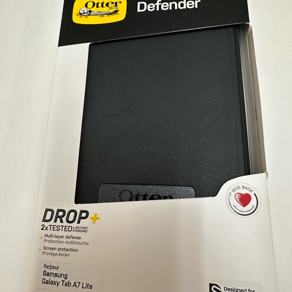 Two OtterBox Black Cases for Samsung Galaxy Tab A7 Lite